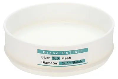 Imagen del producto de Elzusha - Tamiz de laboratorio con 300 mallas (0,054 mm) de nailon, de 20 cm
