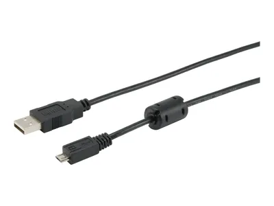 Produktbild von Equip Kabel USB-A 2.0 -> micro B St/St 1.00m Ferrit schwarz Polybeutel