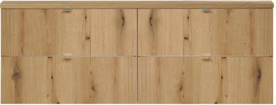 Produktbild von Doppelwaschtisch 'Skelbolu' 160x60x40 cm mit 4 Schubladen Eicheoptik
