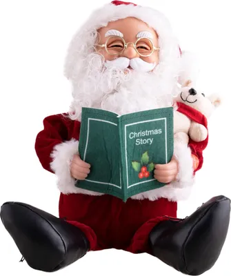 Produktbild von Dekofigur "Sitzender Weihnachtsmann" Animiert | 32 cm