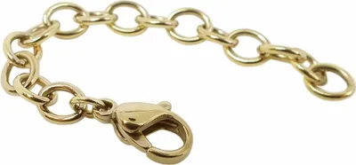 Produktbild von Verlängerungskette Edelstahl goldfarben mit Karabiner 7,5 cm 28210