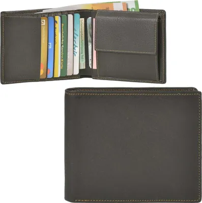 Produktbild von Sonnenleder Geldbörse Leder Geldbeutel Portemonnaie Trave für Damen und Herren mocca braun 822-160-77