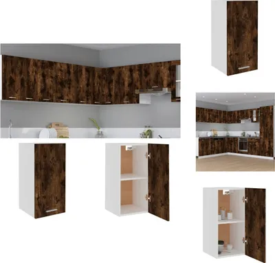 Obrázek produktu pro vidaXL Kouřová dubová nástěnná skříňka 29,5x31x60 cm Materiál na bázi dřeva - Kuchyňské skříňky