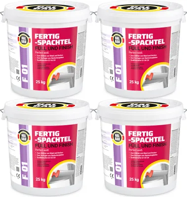 Produktbild von Fertigspachtel Füll Finish 100kg GK Fugenspachtel Innen Glätt Spachtel Weiss F01