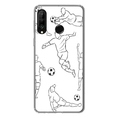 Produktbild von MuchoWow® Handyhülle Schutzhülle Hülle für Huawei P30 Lite Eine Illustration von Spielern in verschiedenen Positionen - Junge - Mädchen - Kinder Silikon Softcase Handy Hülle - Handyhülle