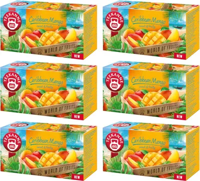 Produktbild von Teekanne Karaibische Mango Tee 6x 20 Teebeutel - Früchtetee Mischung Ländertee