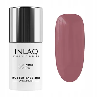 Zdjęcie produktu dla INLAQ Rubber Base Baza Kauczukowa 2 w 1 Cover Blush HEMA Free - Budująca