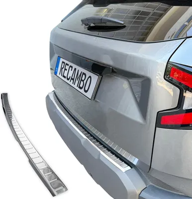 Image de Protection de seuil de chargement en acier inoxydable chromé, compatible avec la Dacia Duster III | Années de construction à partir de 2024>