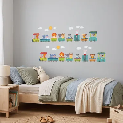 Image de Autocollants muraux décoratifs représentant deux animaux