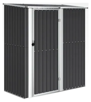 Produktbild von Geräteschuppen Gartenhaus Werkzeugschuppen Lagerschuppen Geräteschrank Anthrazit 180,5x97x209,5 cm Verzinkter Stahl