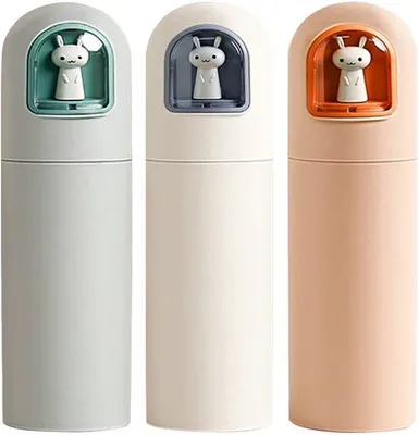Produktbild von Unyqoos® 3‑teiliges Kinder Zahnbürstenhalter-Set, bunt, lebensmittelechtes PP, kompakt mit Hasen‑Motiv – multifunktional als Becher & Aufbewahrung für Reise & Zuhause