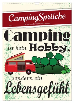Produktbild von CampingSprüche (Wandkalender 2027 DIN A3 hoch), CALVENDO Monatskalender