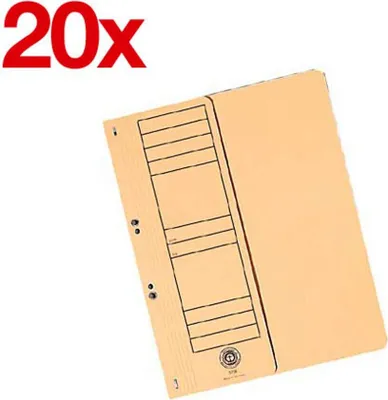 Produktbild von Ösenhefter Karton chamois DIN A4, halber Deckel, 20 St.