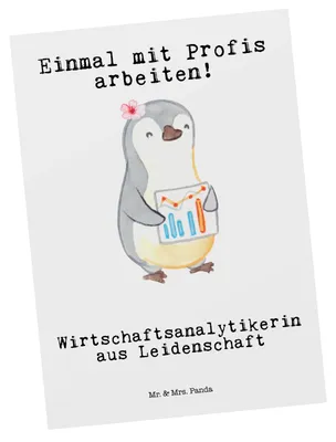 Produktbild von Mr. & Mrs. Panda Postkarte Wirtschaftsanalytikerin Leidenschaft - Weiß - Geschenk, Postkarten, Ansichtskarte, Grußkarte, Fotokarte, Ansichtskarten