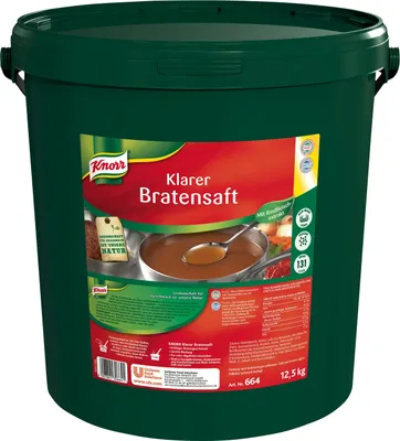 Produktbild von Knorr Klarer Bratensaft ideal fuer Fleischgerichte und Soßen 12500g