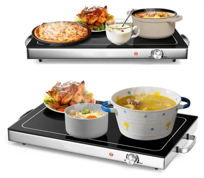 Image de Plaque chauffante, réchauffeur électrique pour aliments, avec réglage de température de 50 °C à 120 °C