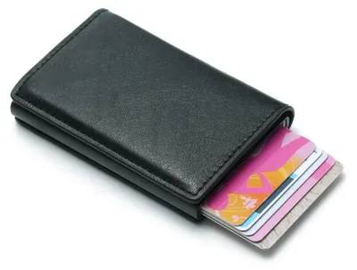 Image de Porte-cartes RFID iSafe avec fonction pop-up, noir - Uniq