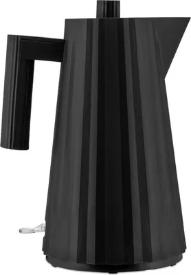 Produktbild von Alessi MDL06 B Plissé Elektrischer Wasserkocher, Schwarz Eurostecker