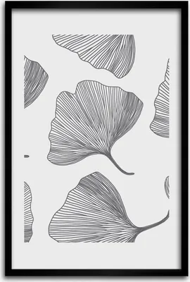 Produktbild von Bild - Bilderrahmen - 40 cm x 60 cm - MDF - Rahmen - Wandkunst - ginkgo
