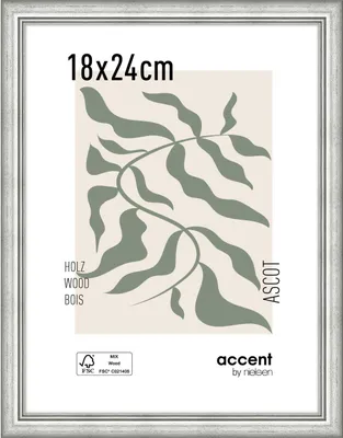 Produktbild von accent by nielsen Holz Bilderrahmen Ascot, 18x24 cm, Silber