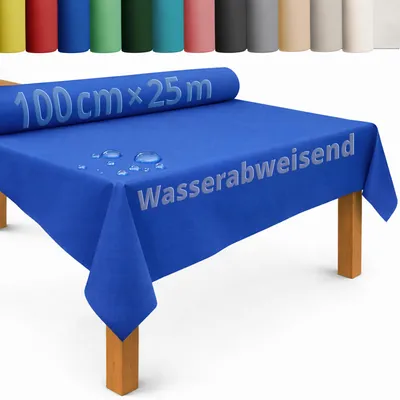 Produktbild von DecoHomeTextil Tischdecke Rolle Vliesstoff Tischläufer Vlies 80g/m² wasserabweisend Blau 1 x 25 m