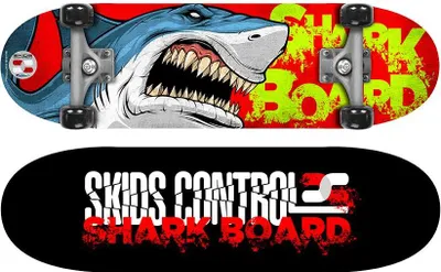 Image de contrôle de dérapage du skateboard shark