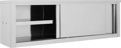 Zdjęcie produktu dla vidaXL Szafka ścienna z przesuwanymi drzwiami 150×40×50 cm stal nierdzewna