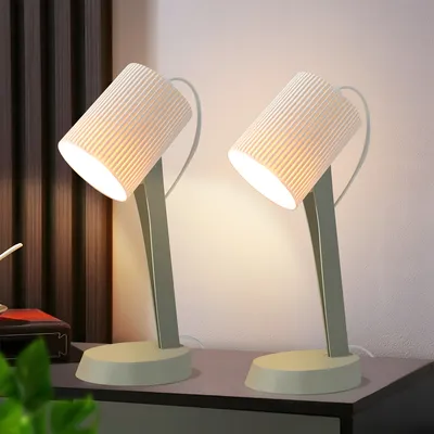Zdjęcie produktu dla ZMH lampa stołowa Kabels zielona lampka nocna zestaw 2 lamp stołowych do salonu E14 lampy stołowe nowoczesny styl wiejski do jadalni sypialni