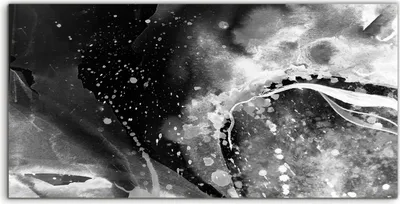 Produktbild von Coloray Acrylbild 100x50  Wandbild Acrylbilder Schwarz-Weiß abstrakte Aquarellfarbe