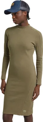 Produktbild von G-star Ergonomic Slim Rib Langarmkleid Grün S Frau Grün S