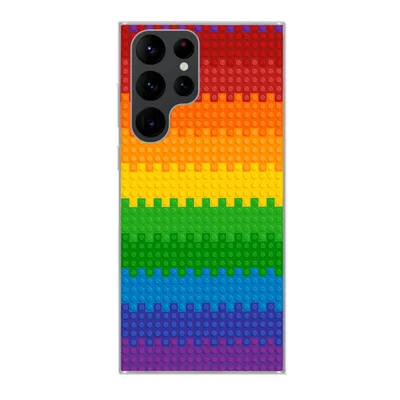 Produktbild von MuchoWow® Handyhülle Schutzhülle Hülle für Samsung Galaxy S22 Ultra Patoon - Regenbogen Silikon Softcase Handy Hülle - Abbildung