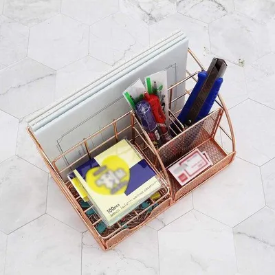 Produktbild von Famanu Dokumentenablage Roségold - Büro Organizer mit Schublade