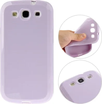 Image de Coque en TPU pour téléphone portable Samsung I9300 Galaxy S3, couleur violette