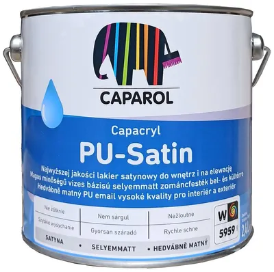Produktbild von CAPAROL Capacryl PolyurethanSatin PolyurethanAcryllack Seidenmatt 2,4L Weiß