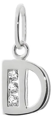 Produktbild von Buchstabe D Kleine Kettenanhänger 925 Sterlingsilber 8mm Alphabet Zirkonia 9176