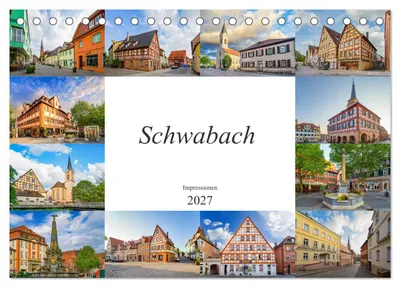 Produktbild von Schwabach Impressionen (Tischkalender 2027 DIN A5 quer), CALVENDO Monatskalender
