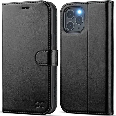 Imagen del producto de Funda de cuero sintético premium para iPhone 14 Pro Max con protección RFID