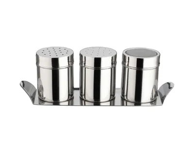 Produktbild von Karl Weis Streuerset mit Edelstahltablett, 25,1 x 8 x 8,5 cm