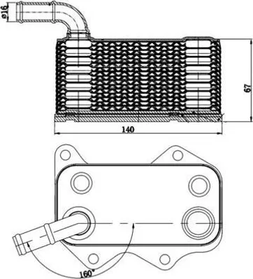 Produktbild von MAHLE CLC 174 000S Ölkühler Motoröl für VW GOLF VI (5K1) Golf V Schrägheck (1K1) Polo Schrägheck (6R1, 6C1) TOURAN (1T1, 1T2) Passat Variant (3C5)