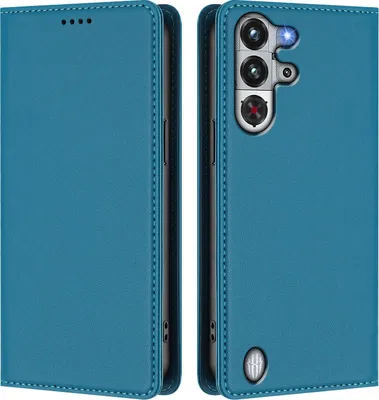 Immagine prodotto di Custodia in pelle per ZTE nubia RedMagic 10 Pro, custodia flip magnetica in Finto cuoio con supporto Lake blu