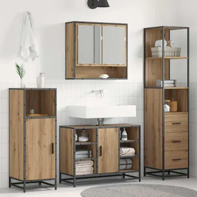 Produktbild von Maison Exclusive - Badezimmermöbel-Set Artisan-Eiche 35 x 37,5 x 166 cm