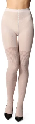 Image de Collants en coton pour femmes Bellivalini BLV-1116 (beige clair, taille M).
