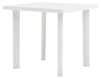 Produktbild von Gartentisch Outdoor MöBel Garten Tisch Balkontisch Wetterfest Terrassentisch Weiß 80 x 75 x 72 cm Kunststoff