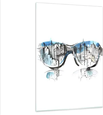 Produktbild von Bilder auf glas - Einteilig - Gläser Fenster Gebäude Wolkenkratzer - 80x120cm - Glasbilder - Wandbilder - Bilder - Wanddekoration aus Glas - Glas Bilder - Wandbild auf Glas - GPA80x120-3040
