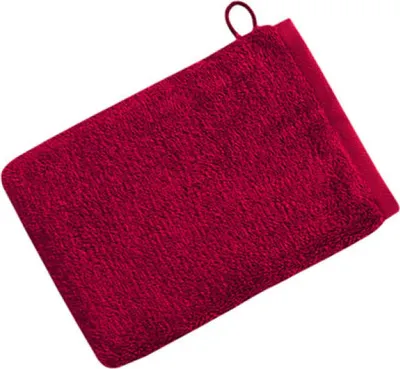 Image de Vossen 116062 | Gant de toilette New Generation | 22 x 16 cm - Couleur : Ruby - Taille : 22 x 16 cm