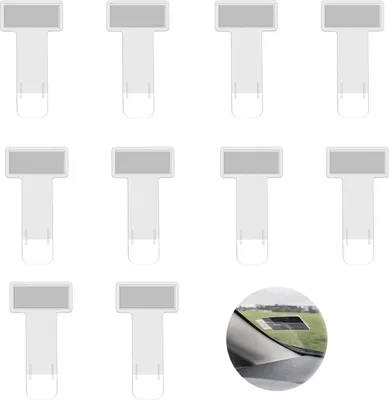 Produktbild von 10x Parkscheinhalter Windschutzscheibe Transparent Selbstklebende Auto Ticket Halterung für Parkausweis, Vignette & Notizen Robuste & Einfache Lösung für Auto & automatische Parkscheibe