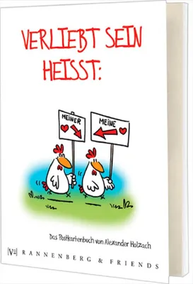 Produktbild von Postkartenbuch Hühner verliebt sein, Postkartenbücher Ansichtskarte Postkarte Huhn, Liebe