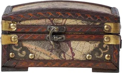 Productafbeelding van Famanu schatkistje, klein, 17x10x9 cm - Vintage uitstraling, antieke look