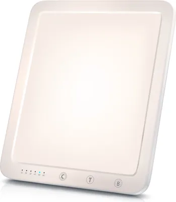 Produktbild von MyBeo Tageslichtlampe, LED-Tageslichtleuchte mit Standfuß, Dimmfunktion, Timer, 5 Helligkeitsstufen, 3 Lichttemperaturen (Warm-/Kaltweiß), simuliert Tageslicht