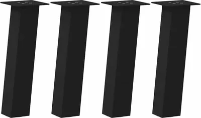 Immagine prodotto di vidaXL Gambe del tavolino 4 pezzi nero 42 cm acciaio